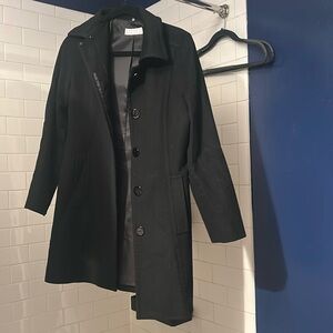 Vintage Barneys Black Wool Coat